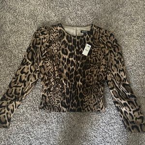 Express top leopard NWT size S